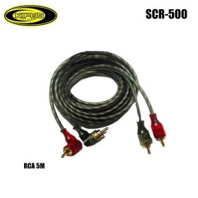 Cable RCA 5m acodado extrafino Kipus SRC-500