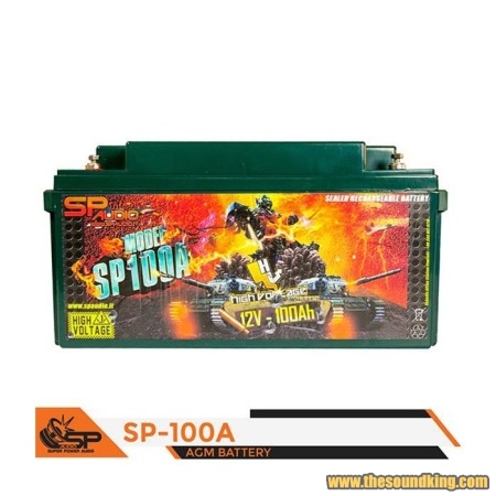 Bateria SP AUDIO SP100AGM 100A/4000A MAX