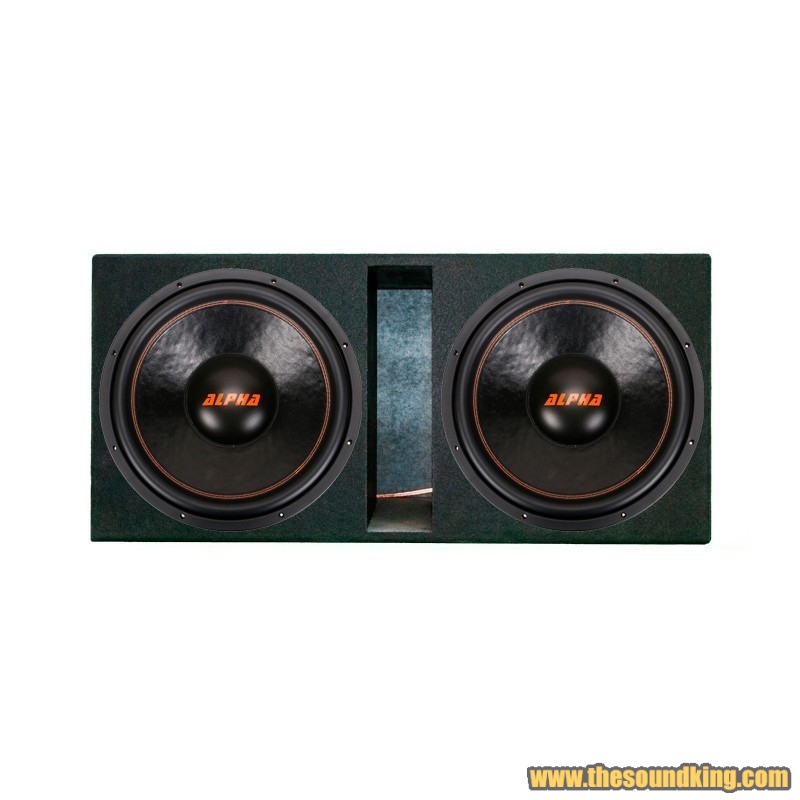 Regenerador Prisionero Silicio Cajon doble 15" tapizado negro + Subwoofers GAS Audio